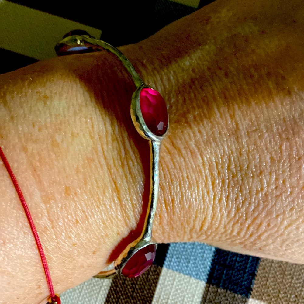 Ippolita Rock Candy Silver Red Pearl Inside Bracelet Not Used - Picture 13 of 16